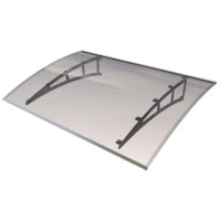 Gutta Nadstrešek PT/PC Antracit/prozoren 140 cm x 98 cm x 25 cm