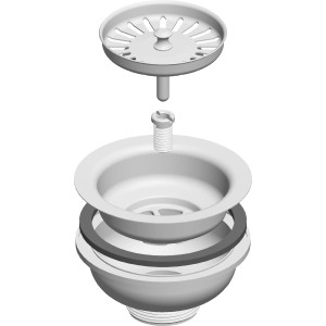 LIV Izlivni ventil za pomivalno korito rešetka Ø 115 mm