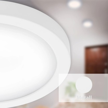 Briloner LED stropna in stenska svetilka Fire bela Ø 30 cm