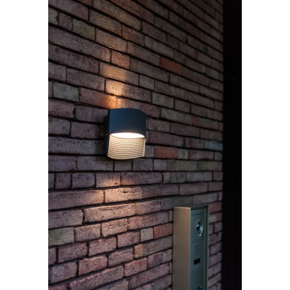 Lutec LED zunanja stenska svetilka Lotus antracitna