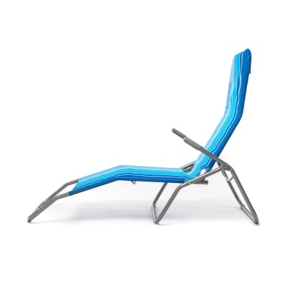 Happy Garden Ležalnik prekucni moder s črtami