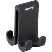 Wenko Dvojni kavelj za prho Verna Duo iz silikona 5 cm x 9,5 cm x 7 cm črn