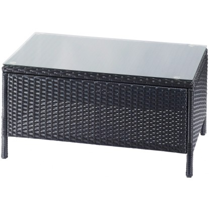 Komplet vrtnega pohištva Canera 4-delni poliratan črne barve