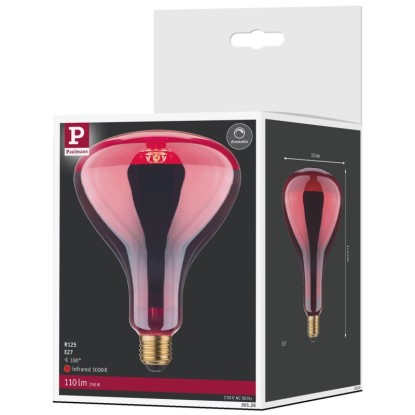 Paulmann Infrardeči reflektor R125 rdeče steklo 250 W 1 kos