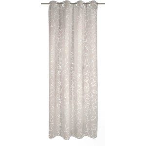 Zavesa z rinčicami, DimOut trakovi, Offwhite 245 cm x 135 cm