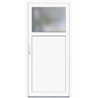 PVC stranska vhodna vrata K 301 bela 98 cm x 198 cm levo
