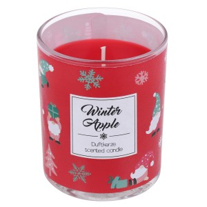 Steinhart Sveča v kozarcu s trakom Wichtel 7,9 x 6,5 cm rubin