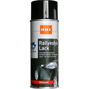 OBI Lak v spreju Rallyestyle črni sijajni 400 ml
