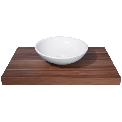 Pultni umivalnik Ø 42 cm okrogli beli