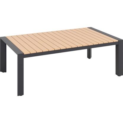 Sedežna garnitura Branford 4-delna aluminij-jeklo-les antracitno-bež