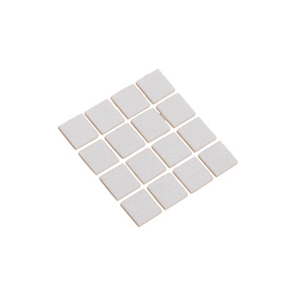 Klobučevinasti drsniki samolepilni 22 mm x 22 mm 16 kosov Bele barve