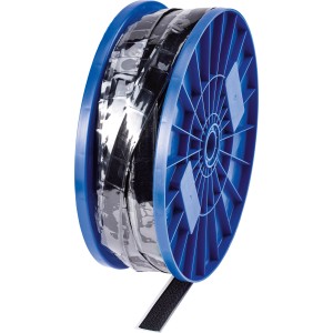 LUX-TOOLS Trak z ježki Samolepilni Črna 20 mm Metrsko blago