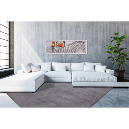 Teppich Velluto 400 srebrna 80 cm x 150 cm