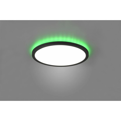 Reality Stropna LED-svetilka Aureo 1-plamenska črna mat Ø 29 cm