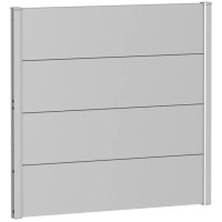 Biohort Zaslon za zasebnost brez akril. stekla 100 x 90 cm kovinsko srebrna