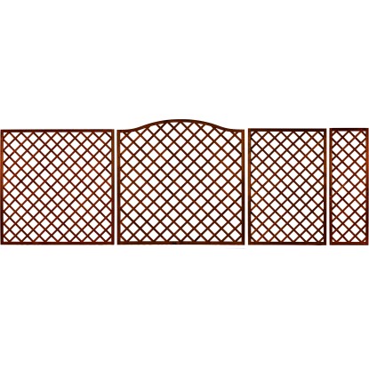 Element ograje za zasebnost Pergola rjav 180 cm x 90 cm FSC