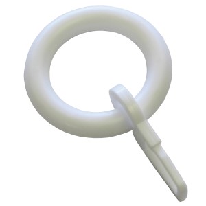 Obroči za karnise vitražnih in kavarniških zaves Beli