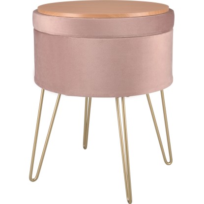 Tabure Blush Bordeaux MDF 45 cm x Ø 36 cm Roza