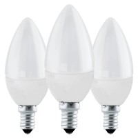 Eglo E14 LED-sijalka C37 4,9 W 3000 K 470 lm 10 cm x Ø 3,7 cm 3-delni komplet