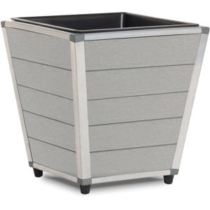 Rastlinski kvadratni lonec stožčasti svetlo siva odstranljivi plastični vložek