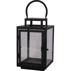 Kovinska laterna Črna 22,5 cm
