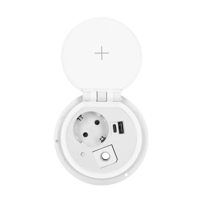 Orno Vgradna namizna vtičnica 2 USB vhoda z 1,8 m kablom bela