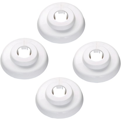 Tečajna rozeta 12 mm (G 1/8") Bela 4 kosi