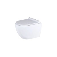 Uptrend Viseča WC školjka Caneo Rim. vklj. z WC desko Slim bela