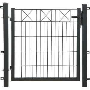 Okrasna enojna vrata x-vrstica antracit 100 x 100 cm