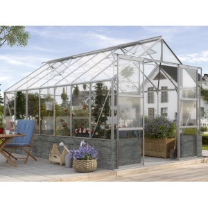 Rastlinjak Cassandra 11500 ESG 3 mm neobdelan alum. s podzidkom Siola antracit