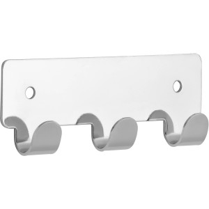 Siro Letvica s kljukicami 1603 kovina krom sijajni dolžina 114 mm 3 kavlji