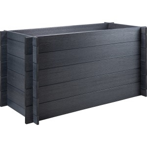 Visoka greda iz WPC-ja 75 cm x 150 cm x 70 cm antracit