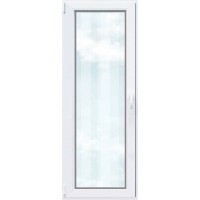 Balkonska vrata 2-slojno steklo Uw 1,5 bela Š: 80 cm x V: 210 cm levo