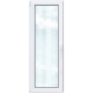 Balkonska vrata 2-slojno steklo Uw 1,5 bela Š: 80 cm x V: 210 cm levo