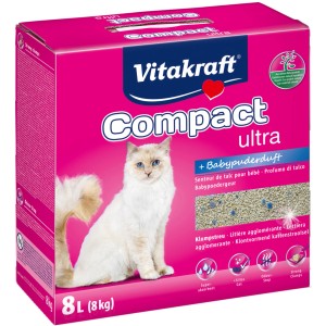 Vitakraft Posip za mačke Compact Ultra z baby pudrom 8 kg