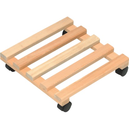 Kvadraten premičen podstavek za rastline iz bukovega lesa 35 cm x 35 cm
