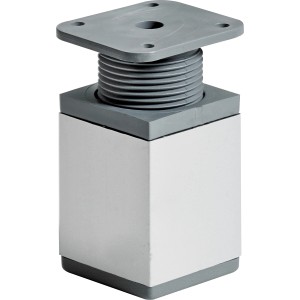 Hettich Pohištvena noga oglata 60-75 x 40 mm x 40 mm jeklo videz aluminija 1 kos