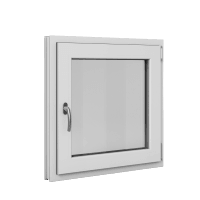 Roro PVC okno Basic belo 75 cm x 75 cm desno