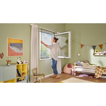 tesa Insect Stop Zaščita proti mrčesu okvir s sponkami za okno 1,00 x 1,20 m