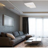 Globo Stropna LED-svetilka Kique 1-plamenska bela 490 x 485 x 68 mm