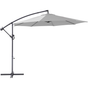 Viseči senčnik Alvarado Ø 300 cm siv z ročnim mehanizmom