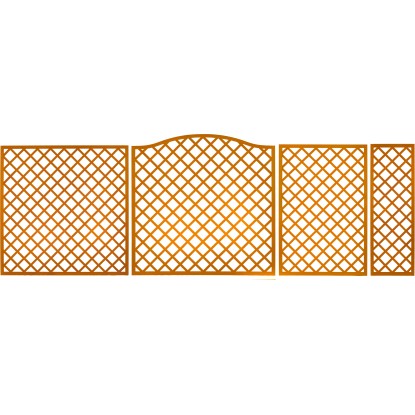 Element ograje za zasebnost Pergola barva pinije 180 cm x 120 cm FSC