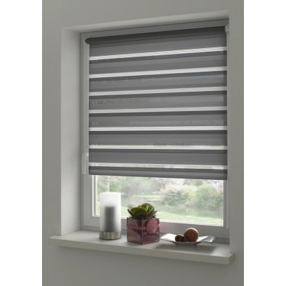 Gardinia Dvojni rolo EasyFix z montažno tirnico 100 cm x 150 cm antracit