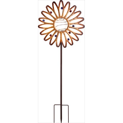 LED solarna vbodna svetilka Casiole roža