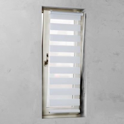 Cocoon Easy Fix dvojna dnevna rolo zavesa bela 90 cm x 220 cm