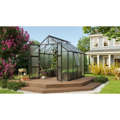 Vitavia rastlinjak Olymp 6700 HKP 6 mm Črn Š 257 cm x G 258 cm