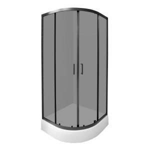 Aquaart Tuš kabina Madera 90 cm x 90 cm polkrožna