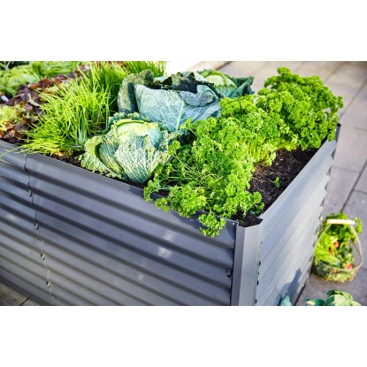 Kovinska visoka greda Anracit 150 cm x 70 cm x 70 cm