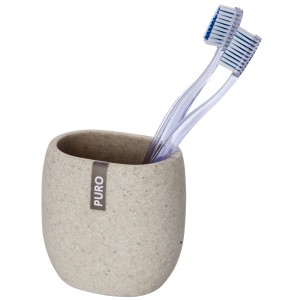 Wenko Kozarec za zobne ščetke Puro Kamnito sive barve