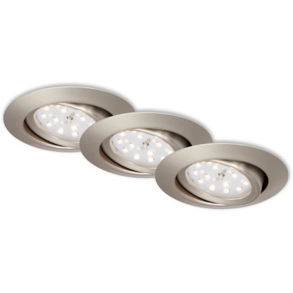 Briloner LED vgradna svetilka mat nikelj